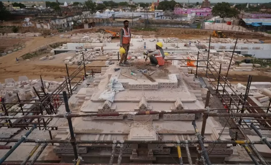 Ram Mandir Construction:  सामने आईं अयोध्या राम मंदिर निर्माण की नई तस्वीरें, प्रथम तल का निर्माण कार्य जारी