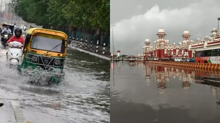 Uttar Pradesh Weather: कहीं गिरी बिजली तो कहीं हुआ जलभराव, लखनऊ में भारी बारिश से बिगड़े हालात, स्कूल बंद