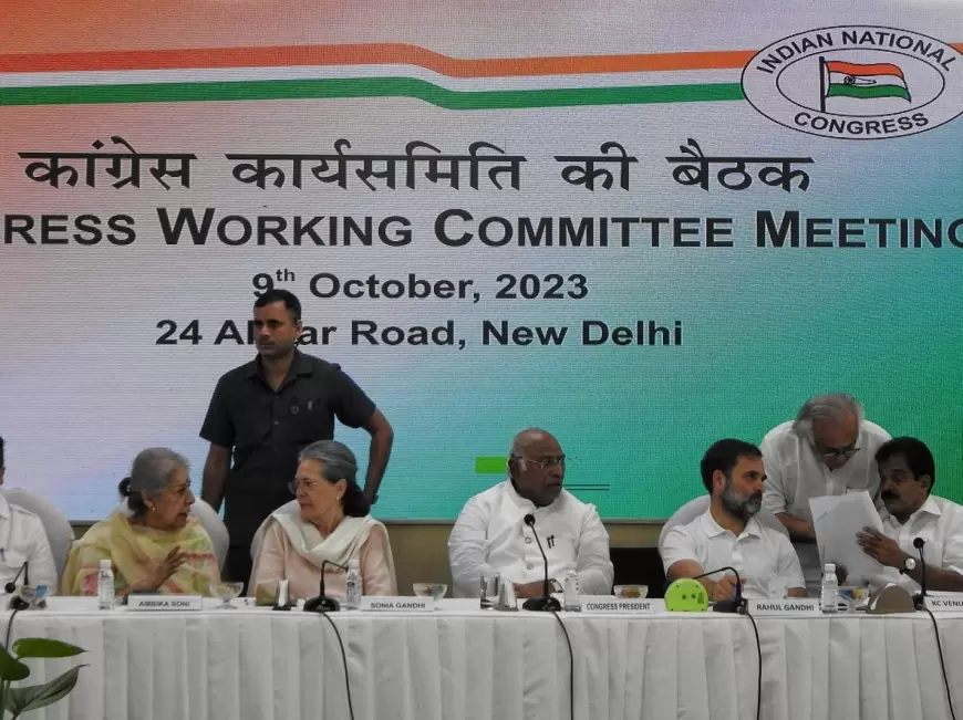 CWC meeting : कांग्रेस वर्किंग कमेटी की बैठक में कई अहम मुद्दों पर हुई चर्चा, खड़गे, सोनिया और राहुल समेत कई नेता हुए शामिल