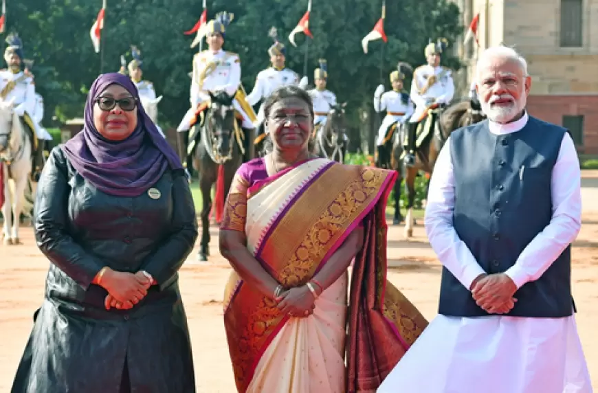 Tanzanian President visit to India: भारत दौरे पर तंज़ानियाई राष्ट्रपति सामिया सुलुहु हसन, 6 समझौतों पर हुए हस्ताक्षर