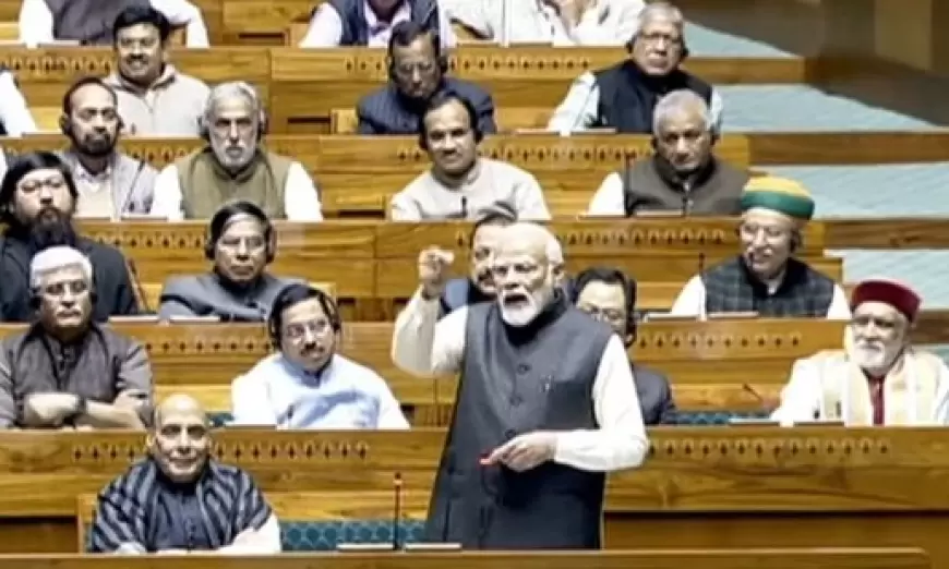 PM Modi in Lok Sabha : कांग्रेस 10 सालों में विपक्ष का दायित्व भी ढंग से नहीं निभा पाई : पीएम मोदी