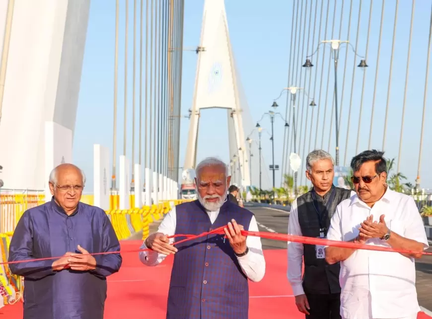 Signature Bridge in Gujarat : पीएम मोदी ने 'सुदर्शन सेतु' की फोटो शेयर की, कहा- पर्यटन को मिलेगा बढ़ावा