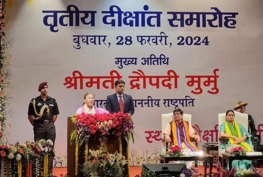 Convocation in Ranchi : 'सदियों से पिछड़ी बेटियां अब हर क्षेत्र में कर रहीं शानदार प्रदर्शन'-राष्ट्रपति मुर्मू