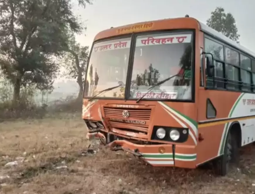 Muzaffarnagar Bus Accident :मुजफ्फरनगर में कार-बस की टक्कर में दो लोगों की मौत