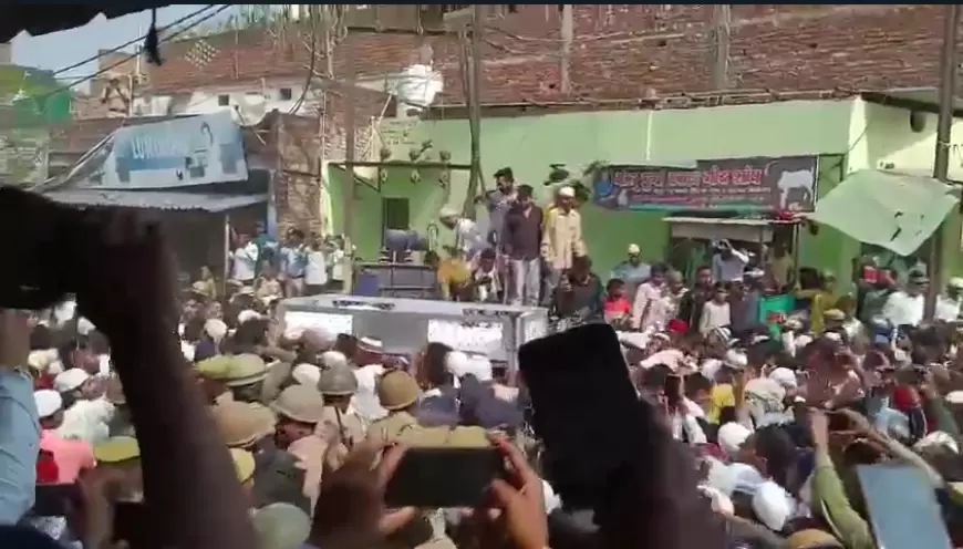 Mukhtar Last Journey : मुख्तार अंसारी हुए सुपुर्द - ए- खाक, सैंकड़ो लोग हुए जनाजे में शामिल