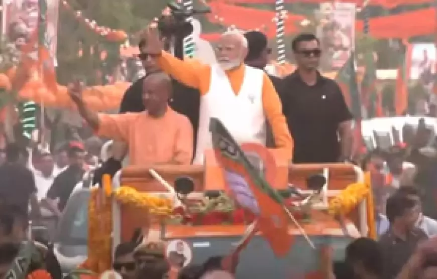 PM Modi in Road Show: पीएम मोदी का काशी में मेगा रोड शो हुआ शुरू,मंगलवार को करेंगे नामांकन