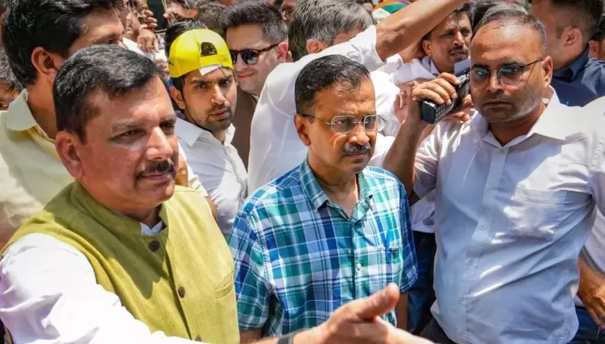 Arvind Kejriwal: केजरीवाल ने आप नेताओं के साथ बीजेपी मुख्यालय पर किया प्रदर्शन, मोदी सरकार पर लगाए ये आरोप