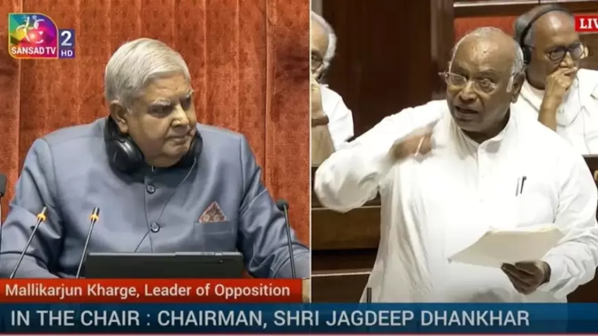 Rajyasabha session 2024: राज्यसभा में मल्लिकार्जुन खड़गे और धनखड़ के बीच हुई बहस, सभापति  बोले - आप मुझ पर लांछन लगा रहे