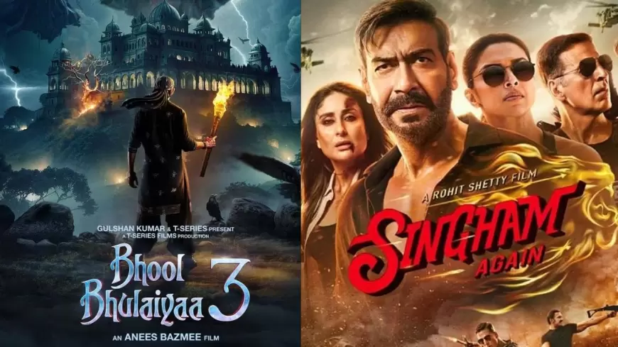 Advance Booking Of BB 3 OR Singham 3:सिंघम अगेन को मिली ज्यादा स्क्रीनिंग,फिर भी भूल भुलैया 3 ने मारी बाजी